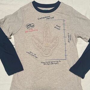 Garanimals Dinosaur Graphic Long Sleeve Shirt - Gray and Navy